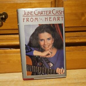 June Carter Cash hand signed 1st edition book "From The Heart"